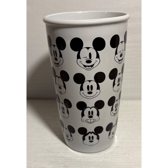 Faces of Mickey Mouse Disney Store16 Oz Ceramic Tumbler Cup - Picture 3 of 7